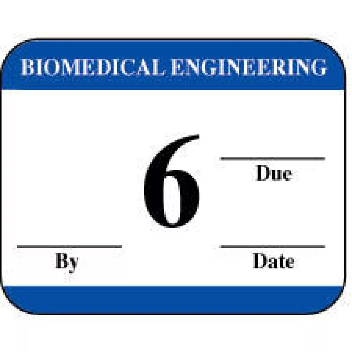 Label Synthetic Permanent Biomedical Engineering 1" 1/4" X 1 White With Dark Blue 1000 Per Roll