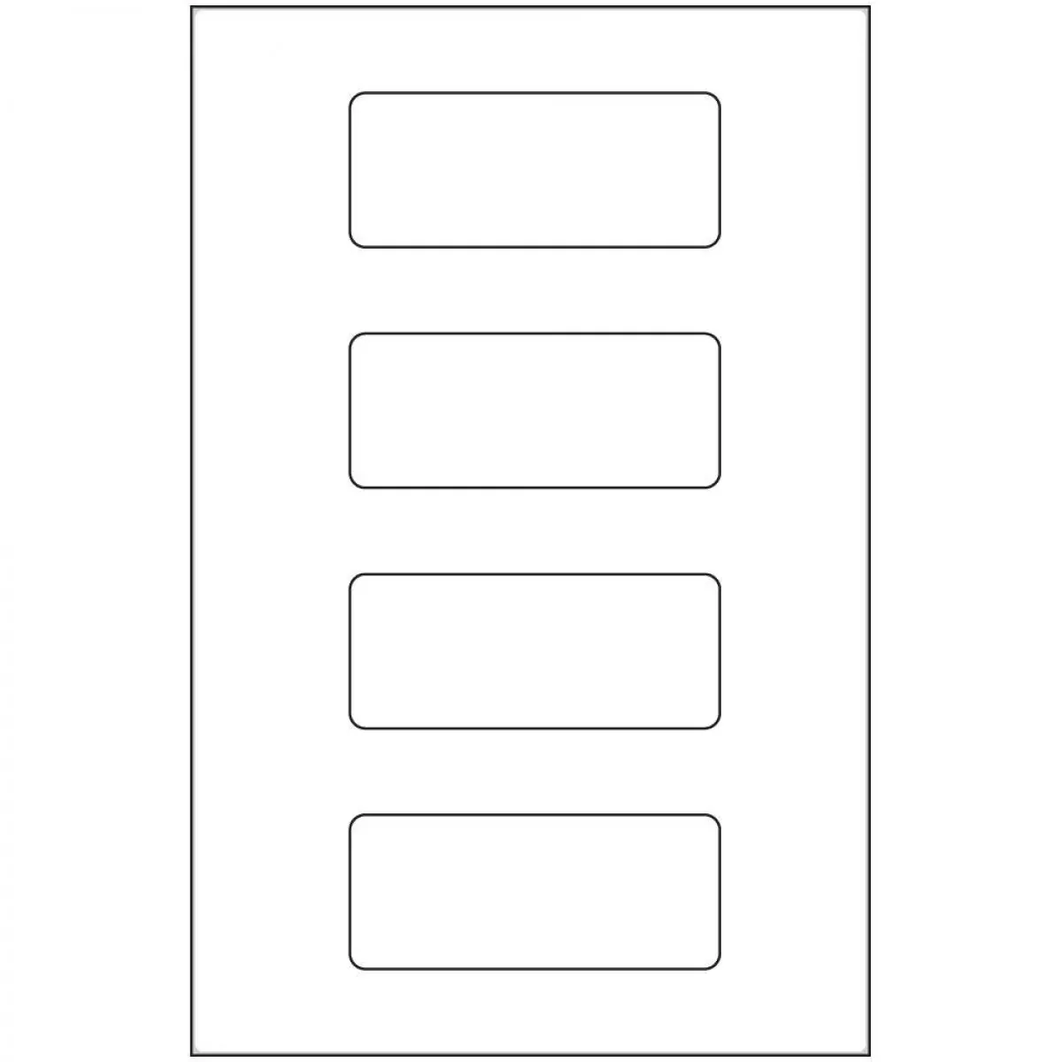 Label Va Laser Paper Permanent 3" X 1 1/4" White 4 Per Sheet, 250 Sheets Per Box