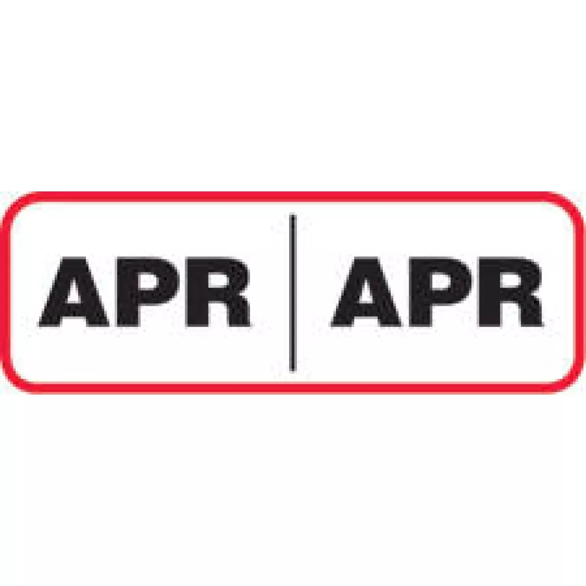 Label Wraparound Paper Permanent Apr | Apr 1 1/2" X 1/2" White With Red 1000 Per Roll