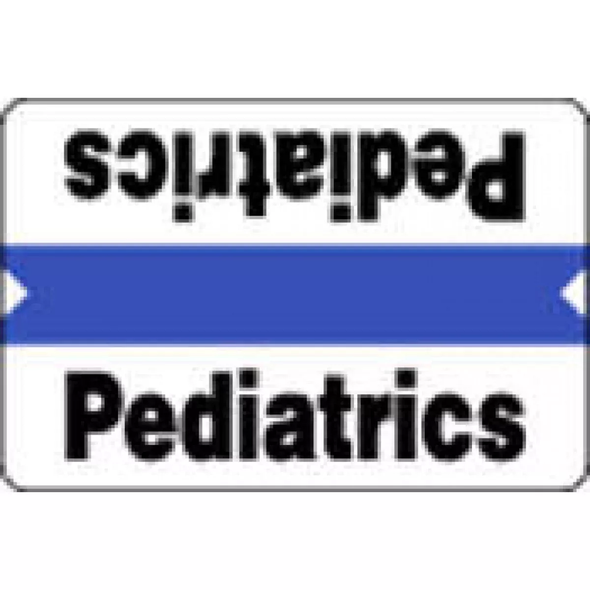Label Wraparound Paper Permanent Pediatrics 1" 1/2" X 1 White With Blue 1000 Per Roll