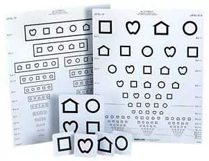 Lea Symbols 15 Line Pediatric Eye Chart, 1/EA