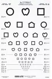 Lea Symbols Distance Vision Eye Chart, 1/EA