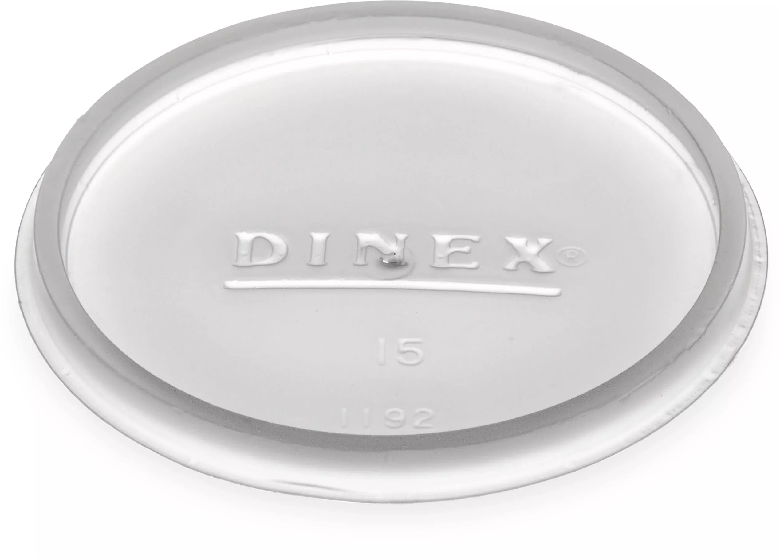 Lid Dinex Translucent Single Use Plastic Fits 6 oz. Juicer