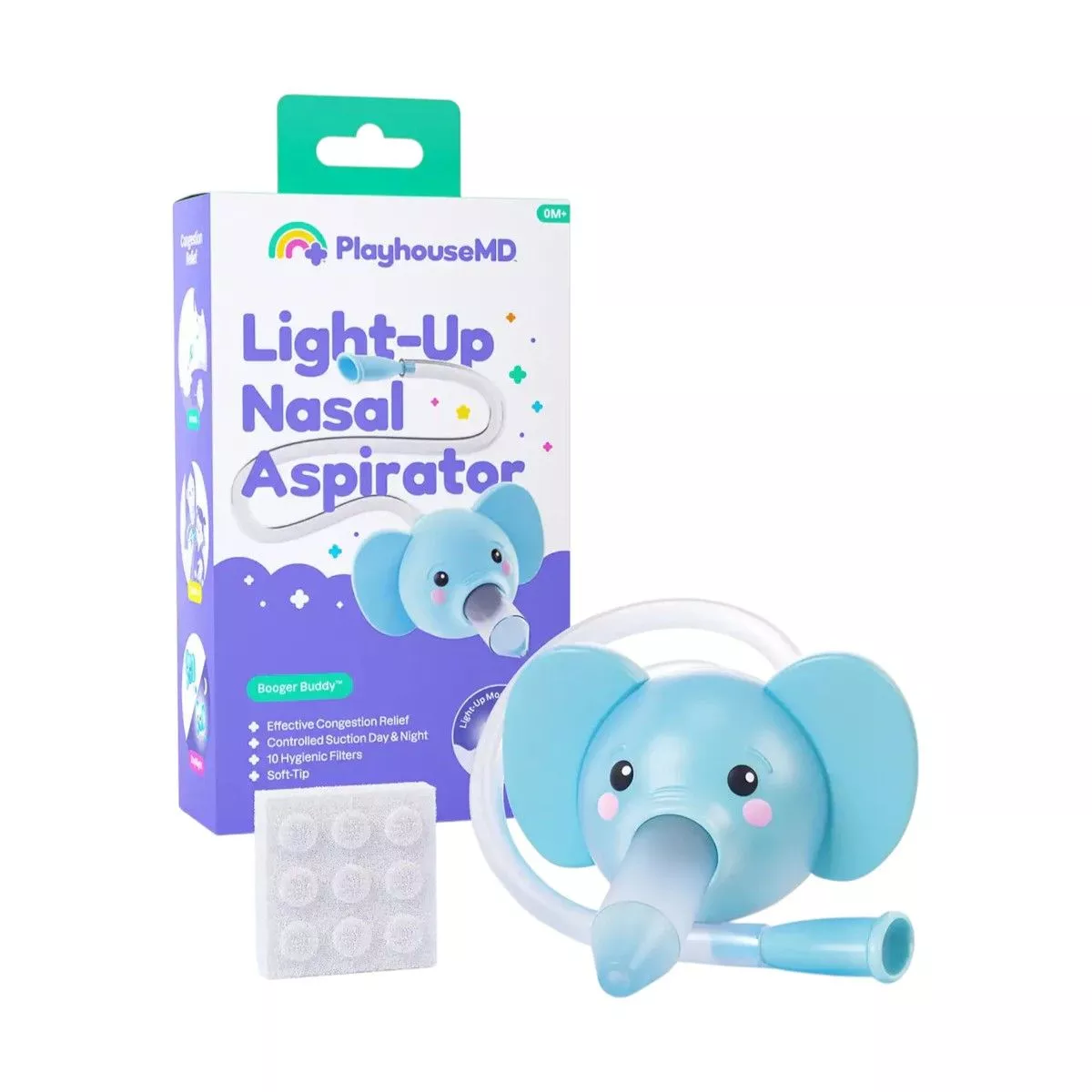 Luna the Elephant - Light-Up Nasal Aspirator for Babies & Toddlers
