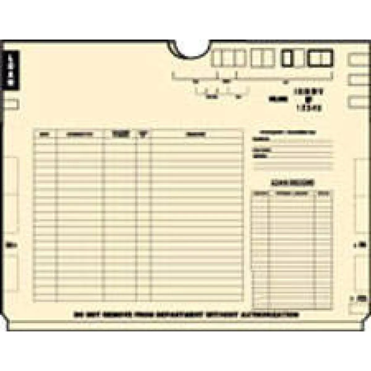 Master Jacket, No Pocket 11Pt Manila Print 2 Sides 18 1/2" X 14 1/2" - 100 Per Case