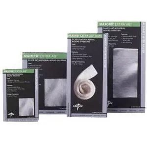 Maxorb Extra Ag Silver Alginate Sheet Dressing 4" x 8" Rectangle