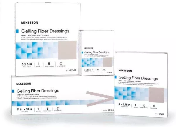 McKesson Carboxymethyl Cellulose (CMC) Absorbent Gelling Fiber Dressing
