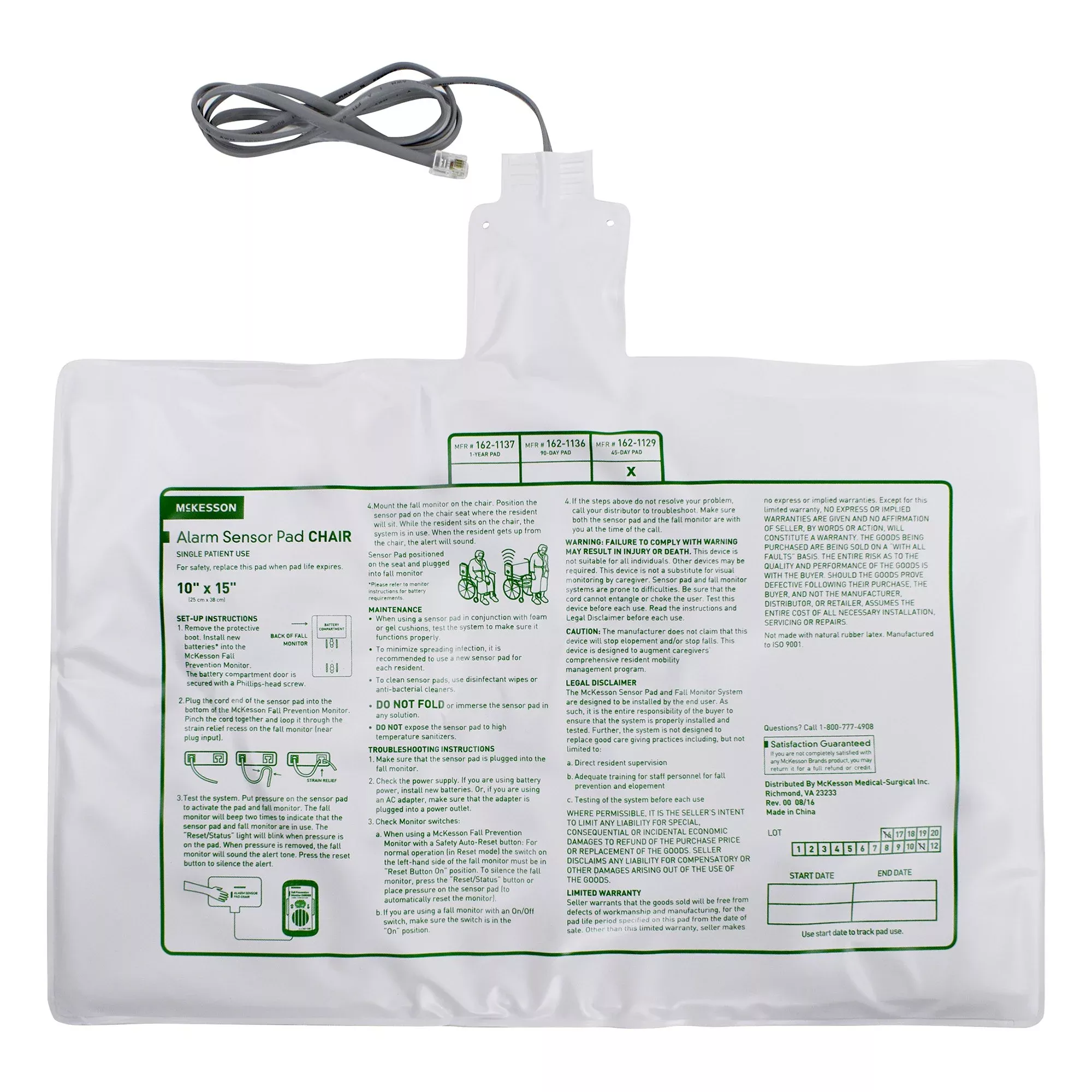 McKesson Chair Alarm Sensor Pad