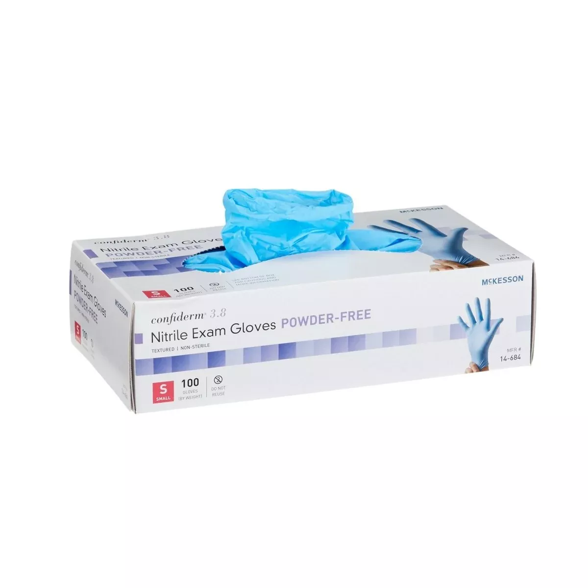 McKesson Confiderm 3.8 Nitrile Exam Glove, Blue