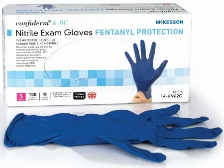 McKesson Confiderm 6.8C 9 Inch Ambidextrous Nitrile Exam Glove, 100s