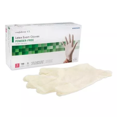 McKesson Confiderm 9.4 Inch Latex Ambidextrous Exam Gloves