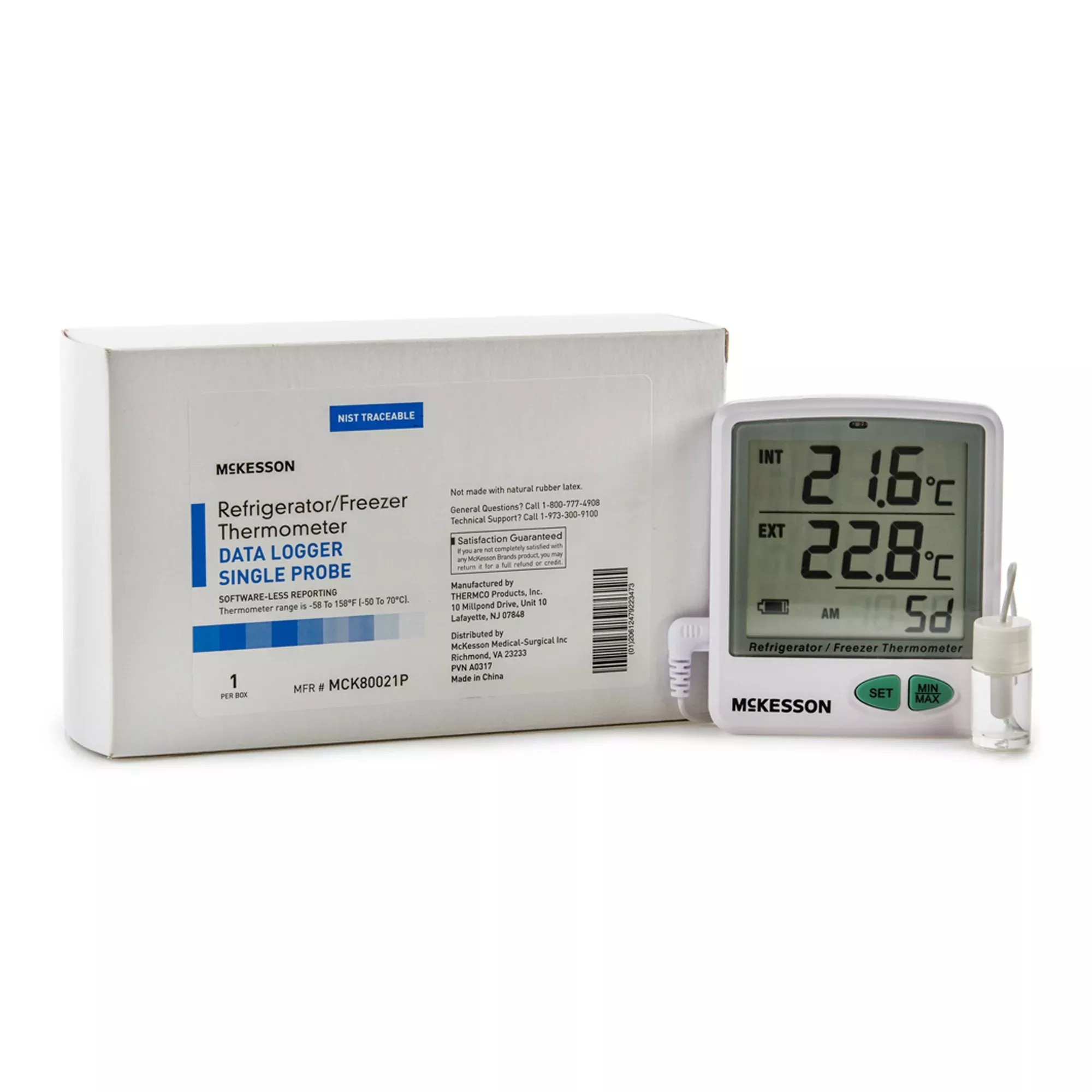 McKesson Datalogging Refrigerator/Freezer Thermometer, -58° to +158° F