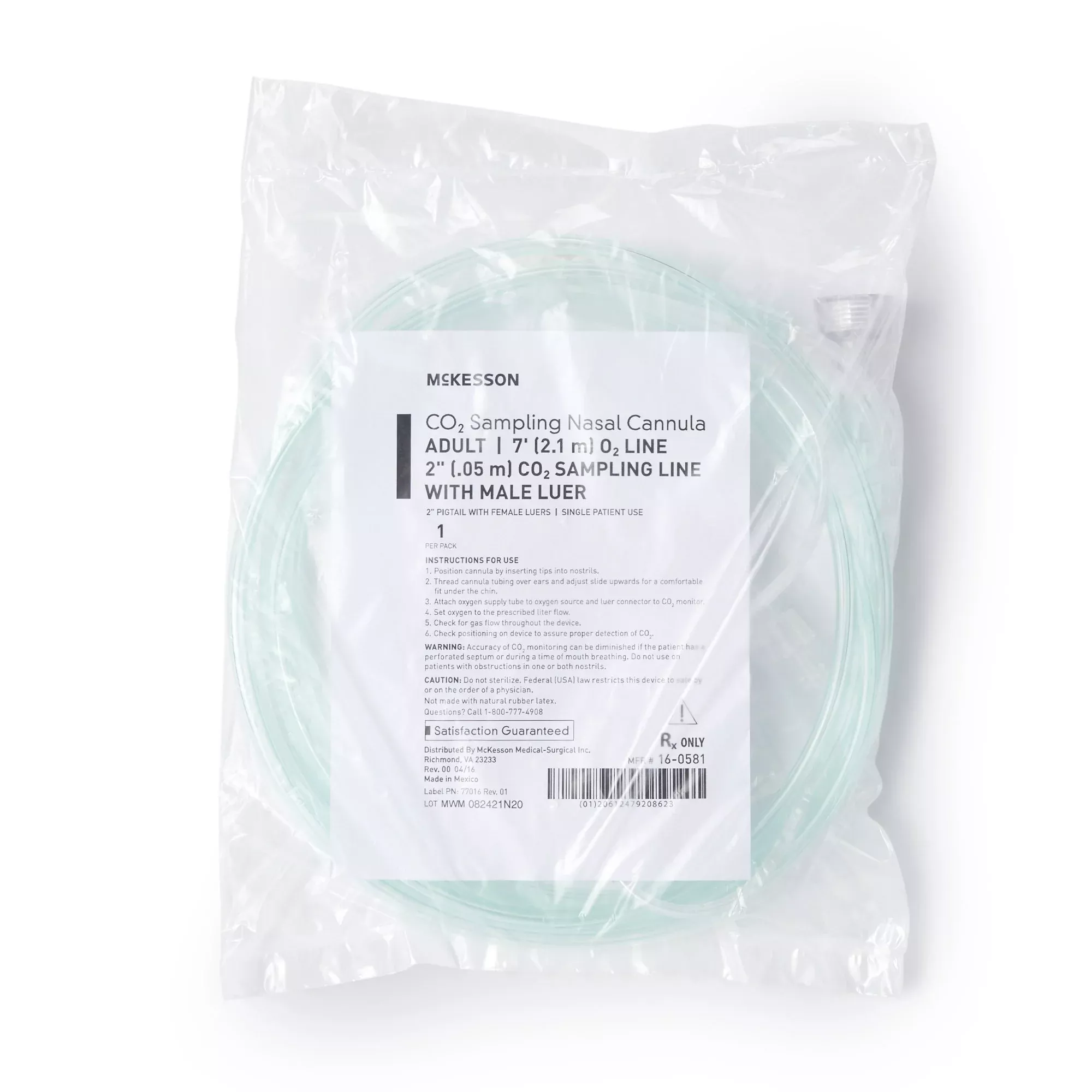 McKesson ETCO2 Nasal Sampling Cannula with O2 Delivery