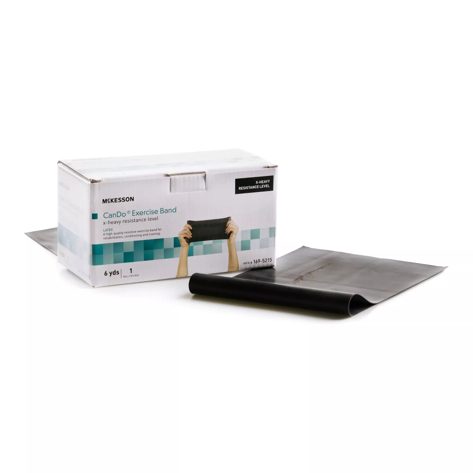 McKesson Exercise Resistance Band, Black, 5" x 6 Yard, Extra-Heavy Resistance