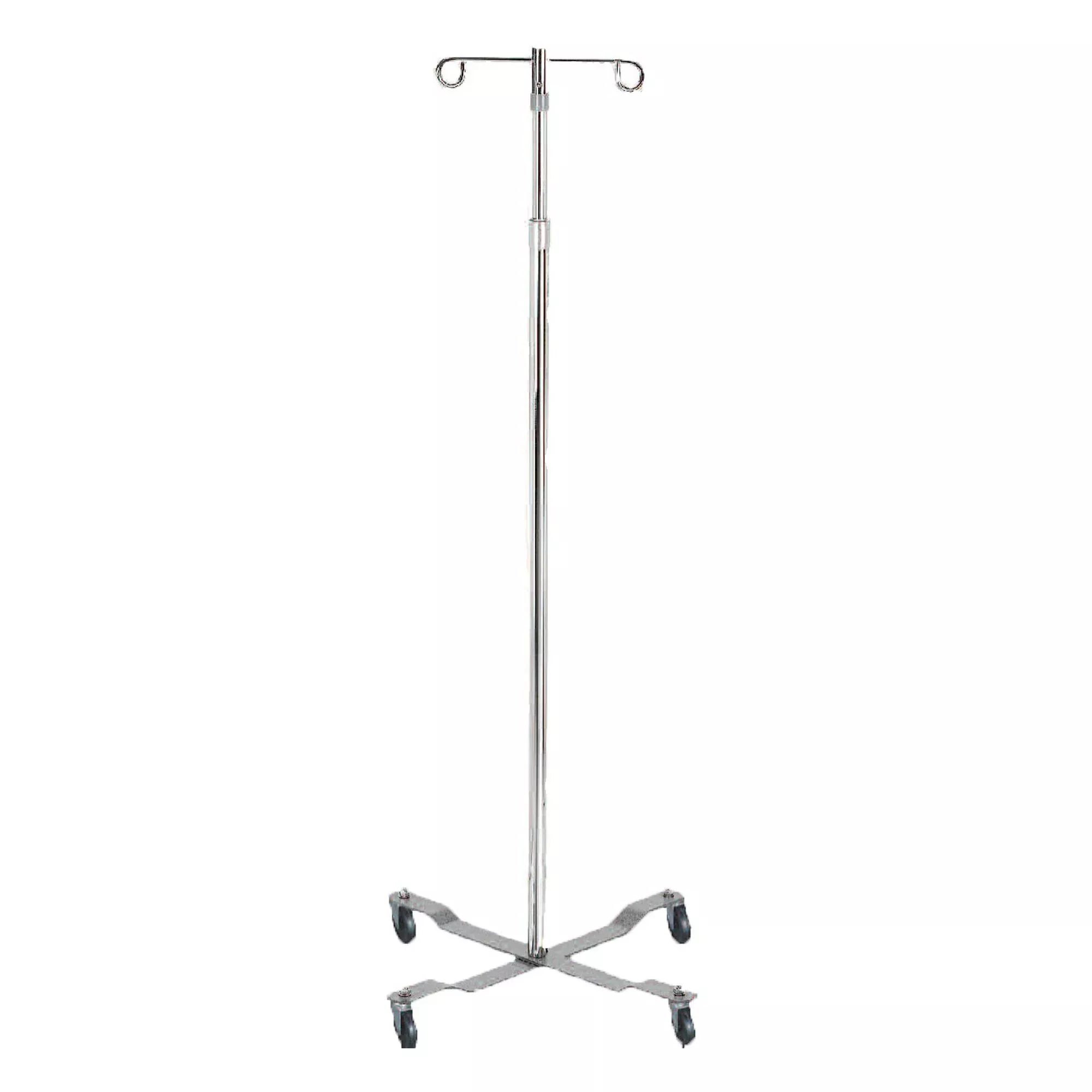 McKesson IV Pole, Four Legs with Casters, Two Hooks