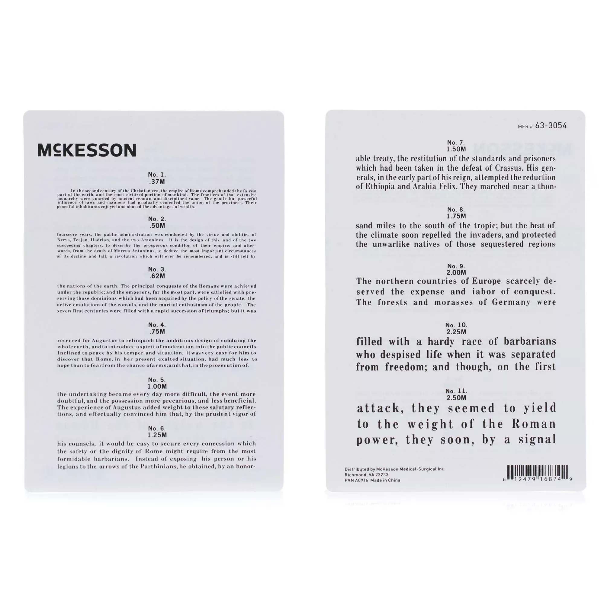 McKesson Jaeger Eye Test Chart