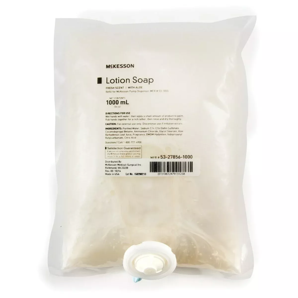McKesson Lotion Soap, 1,000ml Refill Bag, Fresh Scent