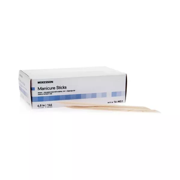 McKesson Manicure Sticks, 100% White Birch, 4.5 Inch