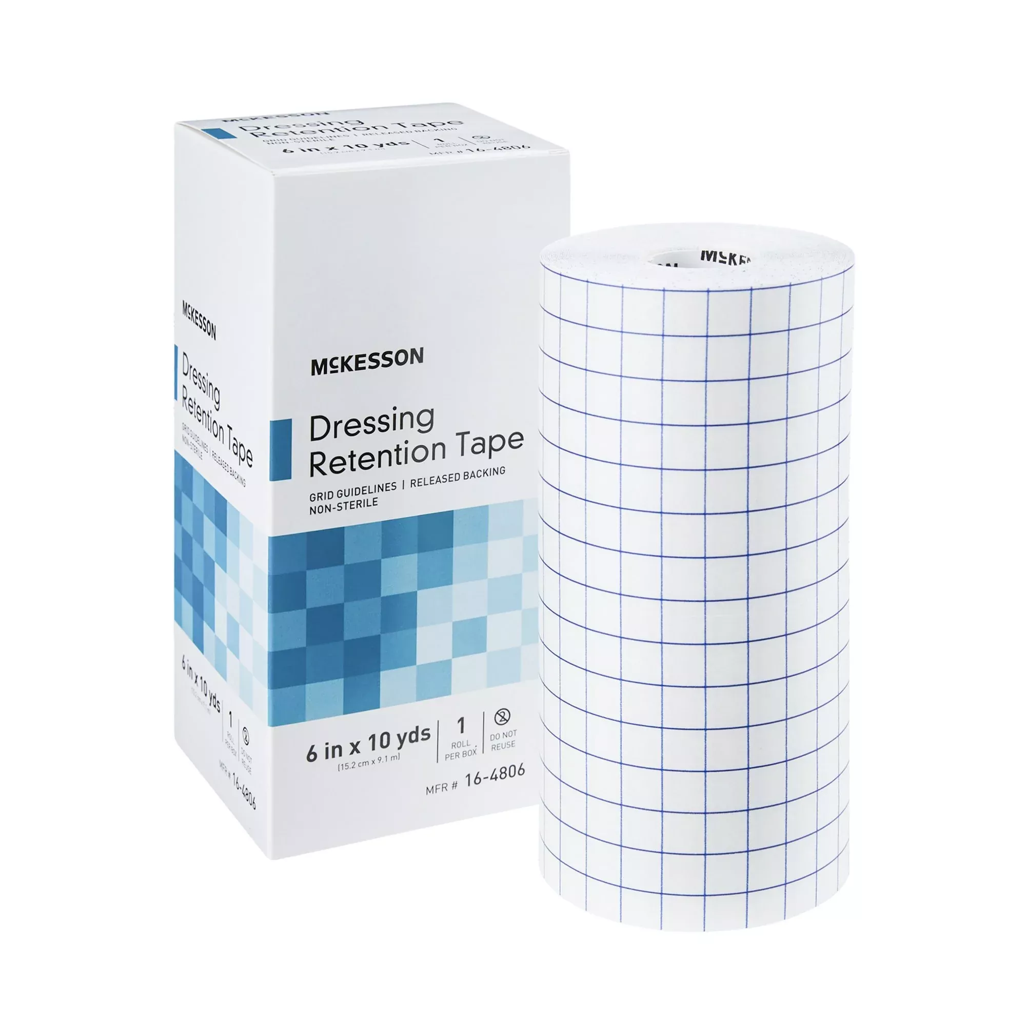 McKesson Nonwoven Fabric Dressing Retention Tape, 6 Inch x 10 Yard
