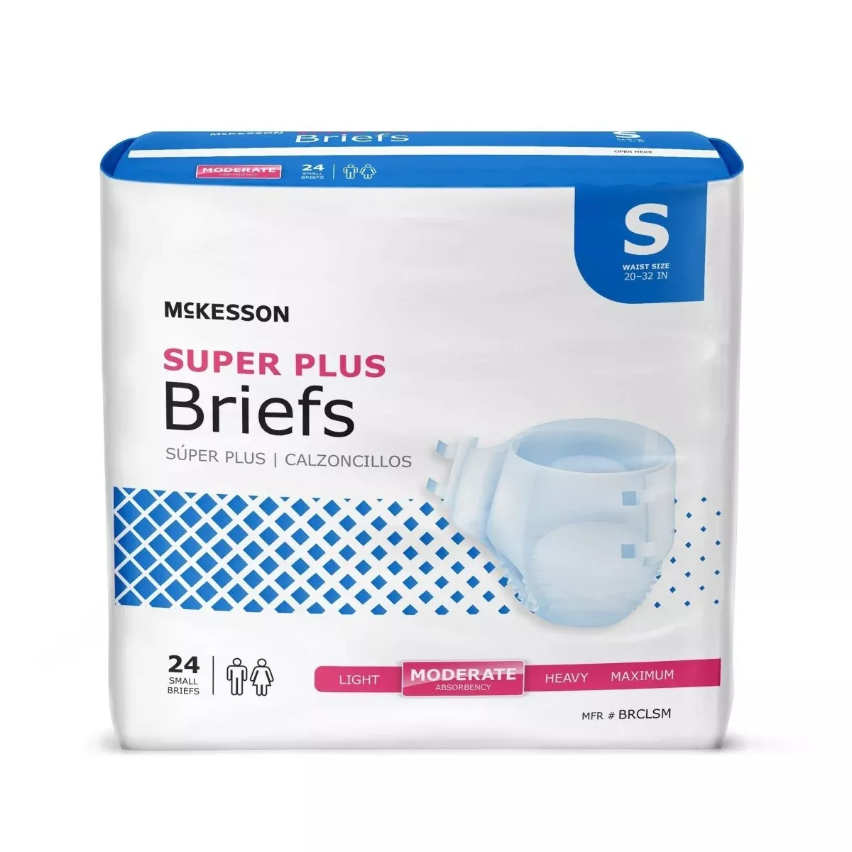 McKesson Super Plus Moderate Absorbency Incontinence Briefs