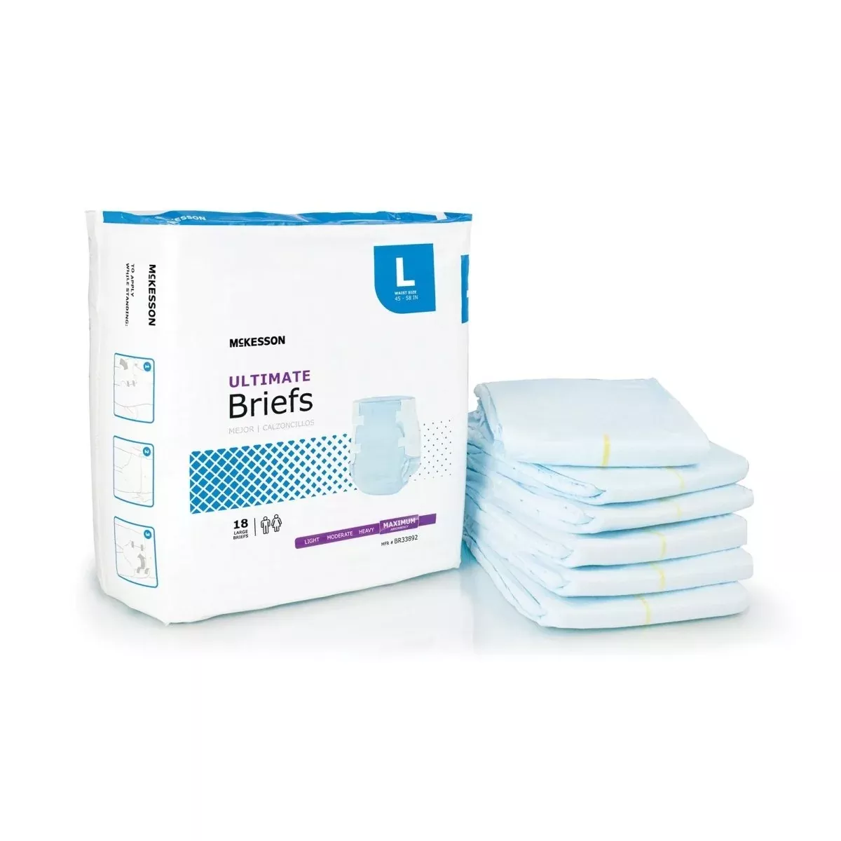 McKesson Ultimate Maximum Absorbency Incontinence Briefs