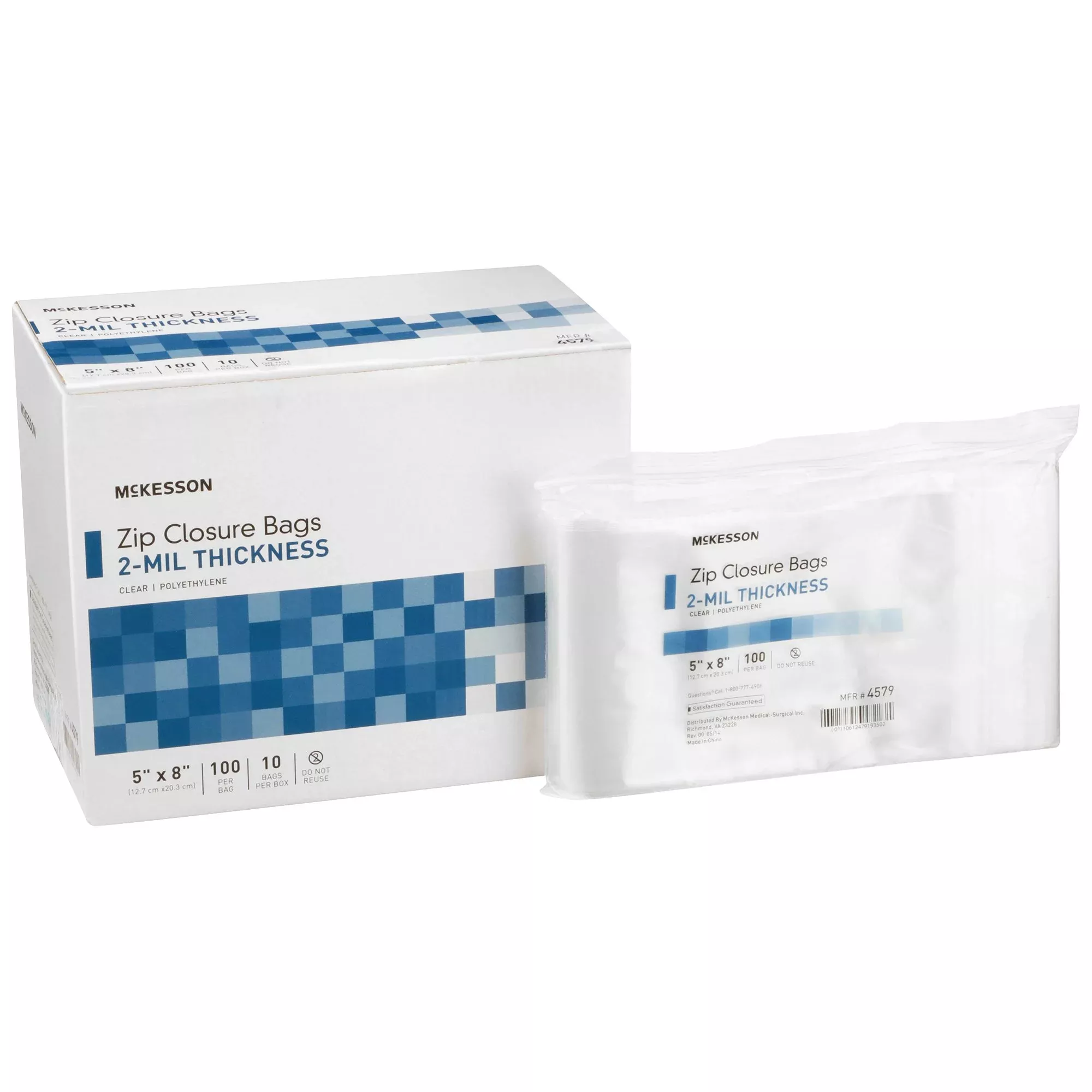 McKesson Zip Closure Bag, 5 x 8 Inch