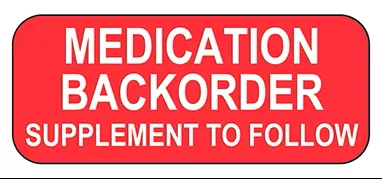 Medication Backorder Labels H-17730-15949