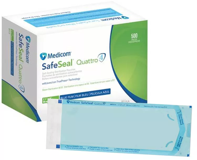 Medicom Quattro Sterilization Self-Sealing Pouches
