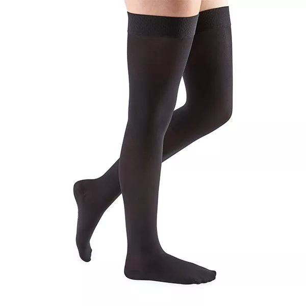 Mediven Comfort Thigh High 15-20 mmHg Open Toe, Beaded Silicone