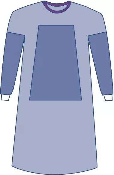 Medline Eclipse Fabric-Reinforced Surgical Gowns with Set-In Sleeves, Sterile