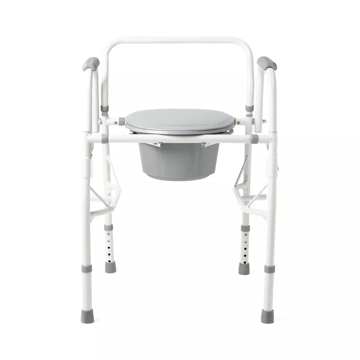 Medline Steel Drop-Arm Commode, 350 lb Weight Capacity #G1-301DX1