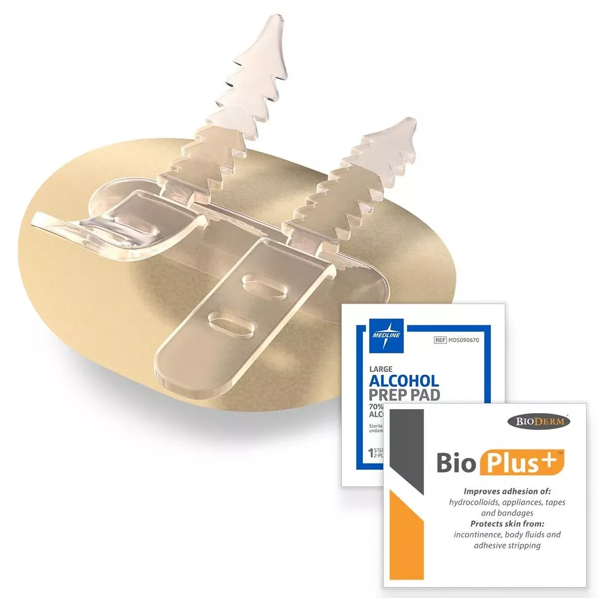 Medline Total Secure Tube Securement Devices, Double Strap, Size L - BOM51300NSEA