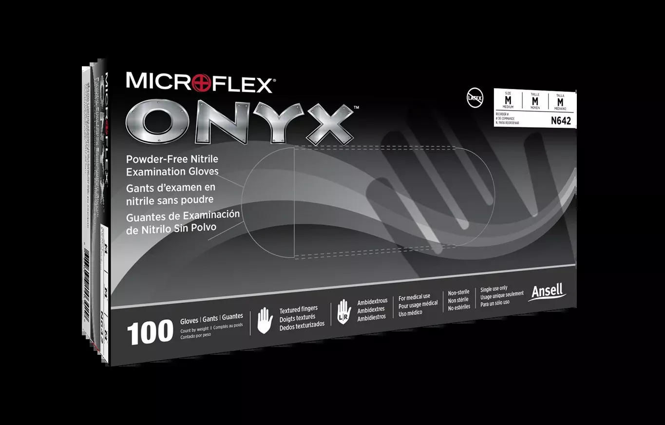 Microflex Onyx Nitrile Power Free Exam Gloves