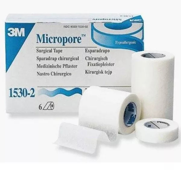 Micropore 15302 Skin Friendly Paper 2 Inch X 10 Yard White NonSterile. Box of 6