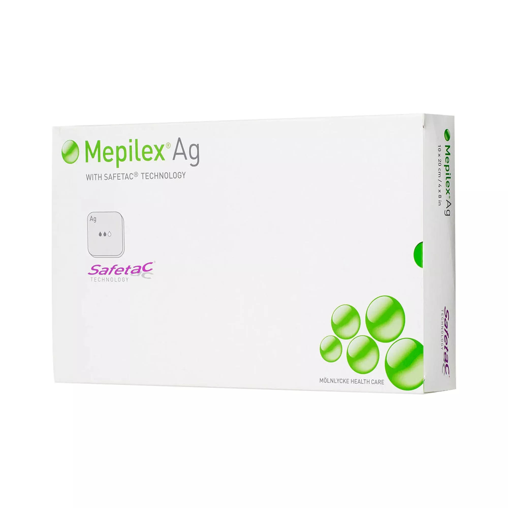 Molnlycke Silver Foam Dressing Mepilex Ag 8 X 20 Inch Rectangle Sterile #287500