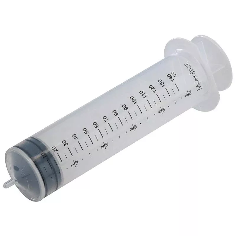 Monoject™ Piston Syringe 140cc Catheter Tip, Non-Sterile, Latex-Free