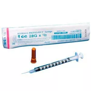 Monoject SoftPack Tuberculin Syringe 28G x 1/2", 1 mL (100 count)