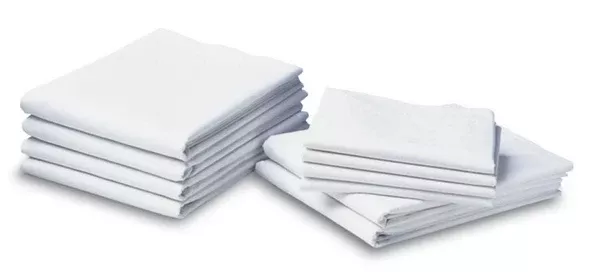 Muslin Draw Sheets, White, 54" X 72", Dozen of 12