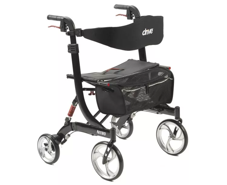 Nitro HD Heavy Duty Rollator, Black