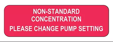 Non-Standard Concentration Labels H-17862-13161