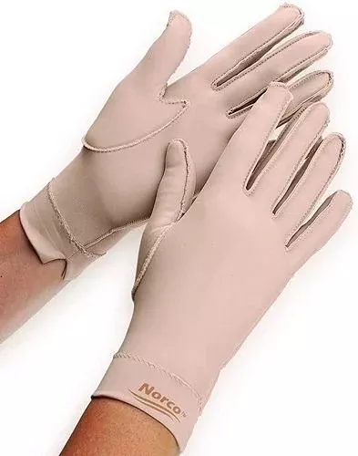 Norco Therapeutic Compression Glove Full Finger Over the Wrist, White