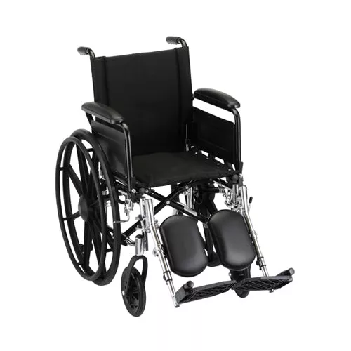 Nova 16 Inch Lightweight Wheelchair with Full Arms and Elevating Leg Rests