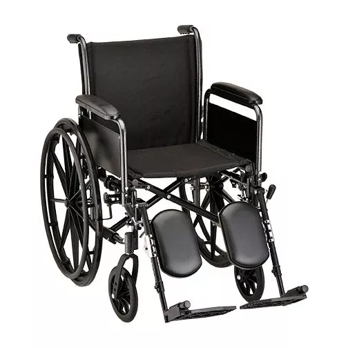 Nova 16 Inch Steel Wheelchair Detachable Arms And Elevating Leg Rests