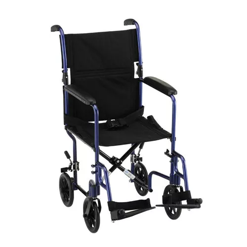 Nova 17 inch Lightweight Transport Chair with Fixed Arms