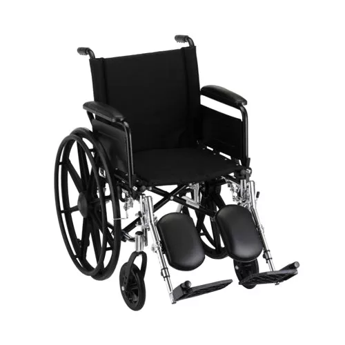 Nova 18 Inch Lightweight Wheelchair with Full Arms And Elevating Leg Rests