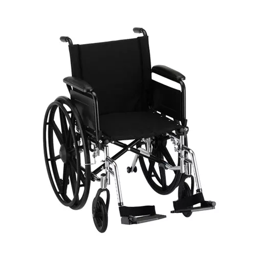Nova 18 Inch Lightweight Wheelchair with Full Arms And Footrests