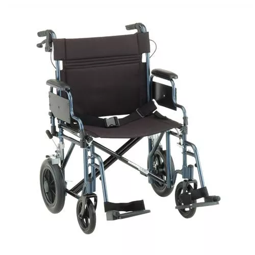 Nova 22″ Transport Chair With 12″ Rear Wheels