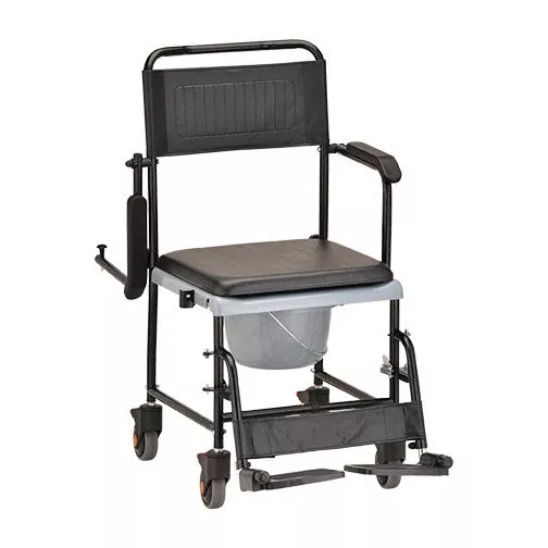 Nova Drop-Arm Transport Chair Commode