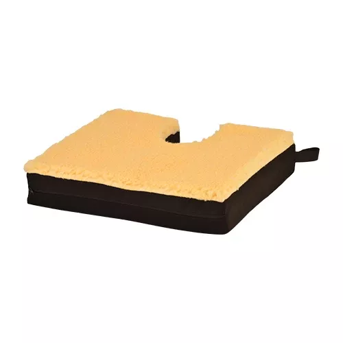 Nova Gel/Foam Seat Cushion with Coccyx Cutout & Fleece Top - Pack of 2