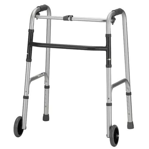 Nova Petite Folding Walker with 5″ Wheels Single Button Release